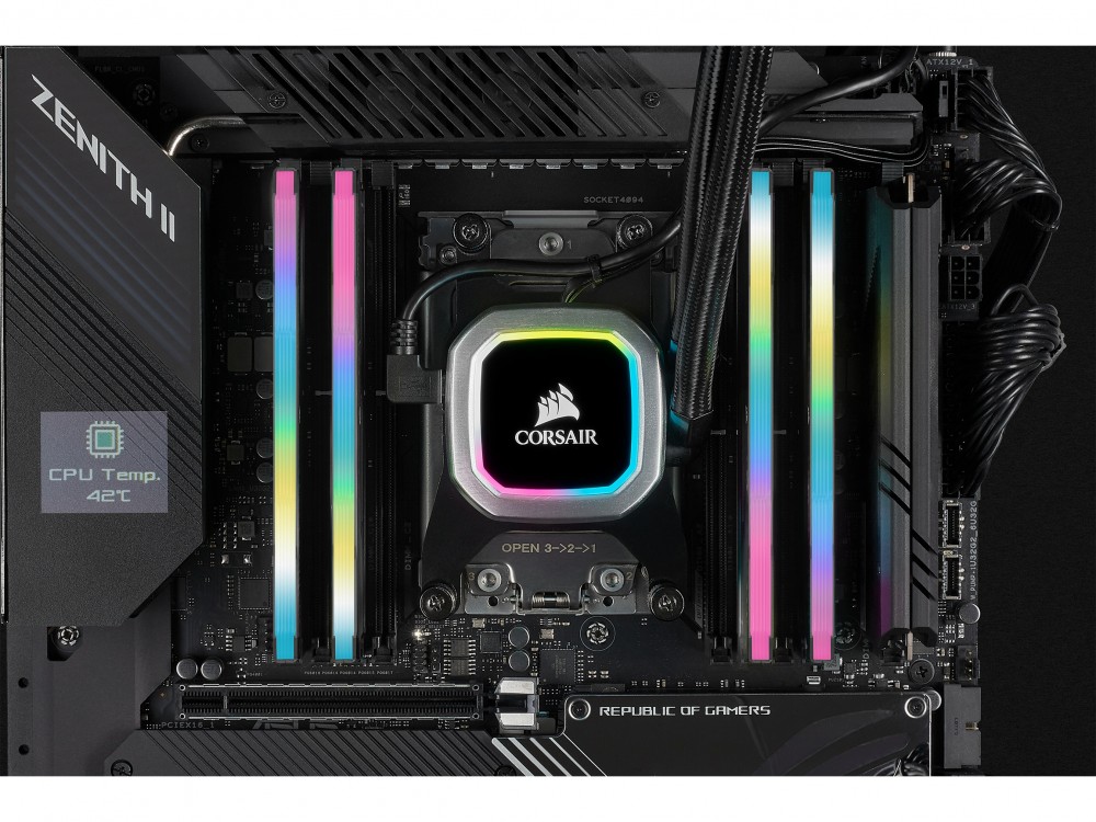 رم کورسیر 16 گیگابایت (2×8) دو کانال DDR4 3600 مدل Vengeance RGB PRO CL18