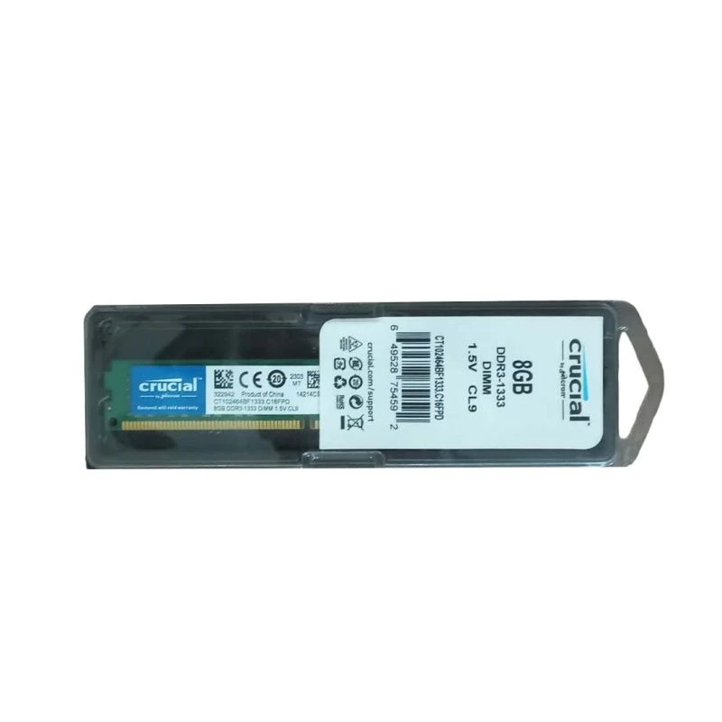 رم دسکتاپ کروشیال RAM 8GB 1333MHZ DDR3 CL9 CRUCIAL