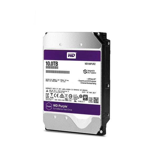 هارددیسک اینترنال وسترن دیجیتال مدل Purple WD101PURP ظرفیت 10 ترابایت کارکرده