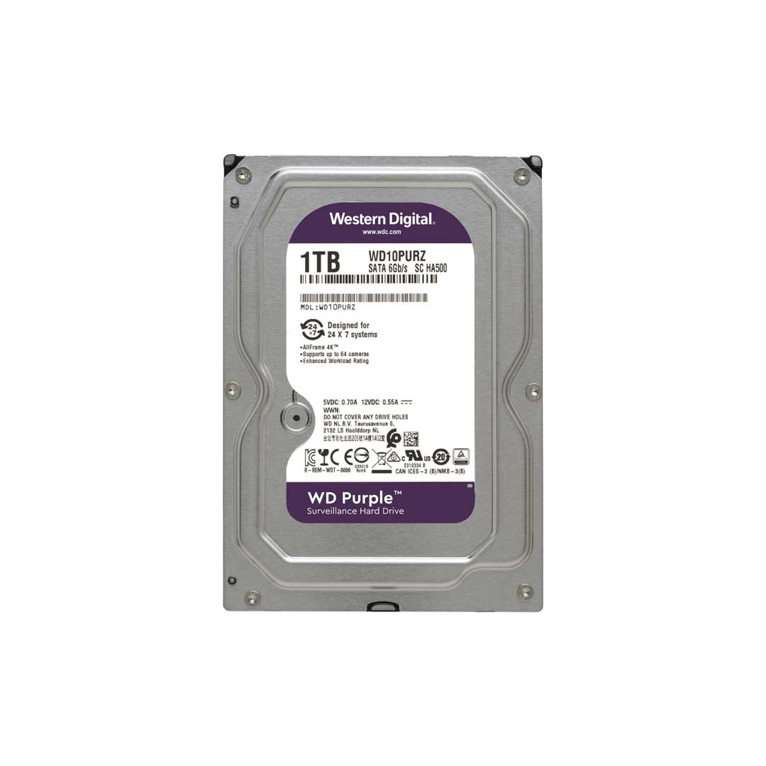 هارد اینترنال وسترن دیجیتال بنفش Purple ظرفیت 1 ترابایت