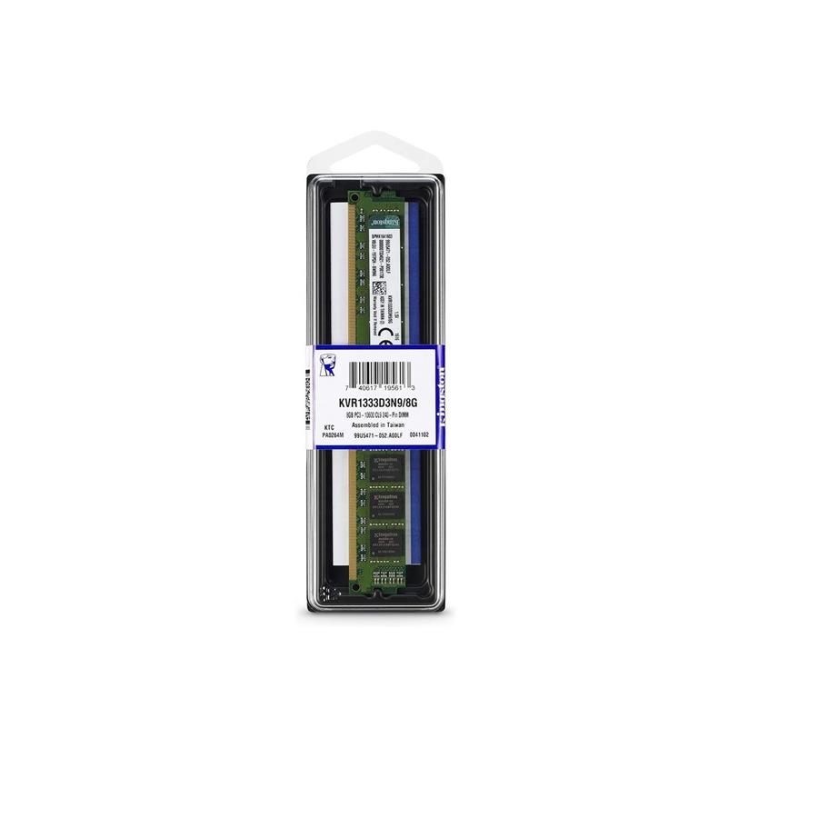 رم دسکتاپ DDR3 تک کاناله 1333 مگاهرتز CL9 کینگستون مدل KVR ظرفیت 8 گیگابایت