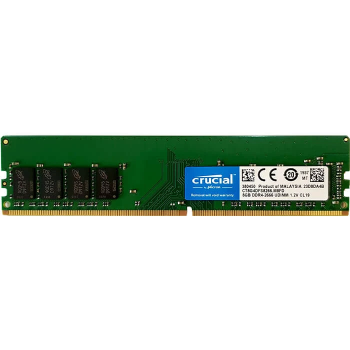 رم دسکتاپ Crucial CT8G4DFRA266 ظرفیت 8GB DDR4 فرکانس 2666MHz CL19